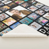 Moderne BESTE DAD OOIT Fotocollage Jouw tekst Zwar Sherpa Deken (3/4)