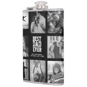 Moderne BESTE DAD OOIT Koel Unieke fotocollage Heupfles (Links)