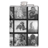 Moderne BESTE DAD OOIT Koel Unieke fotocollage Heupfles (Achterkant)