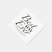 Moderne beste dag ooit | Zwart-wit bruiloft Servet (Hoek)