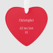 Moderne Beste Echtgenoot Ooit Valentijnsdag Rood Ornament (achterkant)