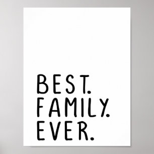 Moderne beste familie citeert typografie poster