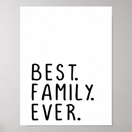Moderne beste familie citeert typografie poster (Voorkant)