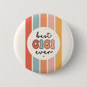 Moderne beste Gigi ooit Schattigee Retro oma Ronde Button 5,7 Cm (Voorkant)
