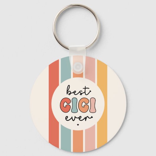 Moderne beste Gigi ooit Schattigee Retro oma Sleutelhanger (Voorkant)