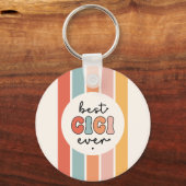 Moderne beste Gigi ooit Schattigee Retro oma Sleutelhanger (Achterkant)