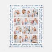 Moderne Beste GRANDMA Ever Custom 12 Fotocollage Fleece Deken (Voorkant)