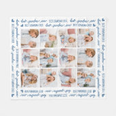 Moderne Beste GRANDMA Ever Custom 12 Fotocollage Fleece Deken (Voorkant (Horizontaal))