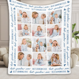 Moderne Beste GRANDMA Ever Custom 12 Fotocollage Fleece Deken