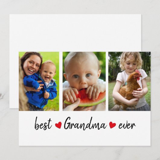 Moderne beste grootmoeder ooit 3 Foto aangepast (Voorkant / Achterkant)