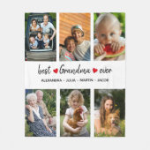 Moderne beste grootmoeder ooit 6 Foto aangepast Fleece Deken (Voorkant)