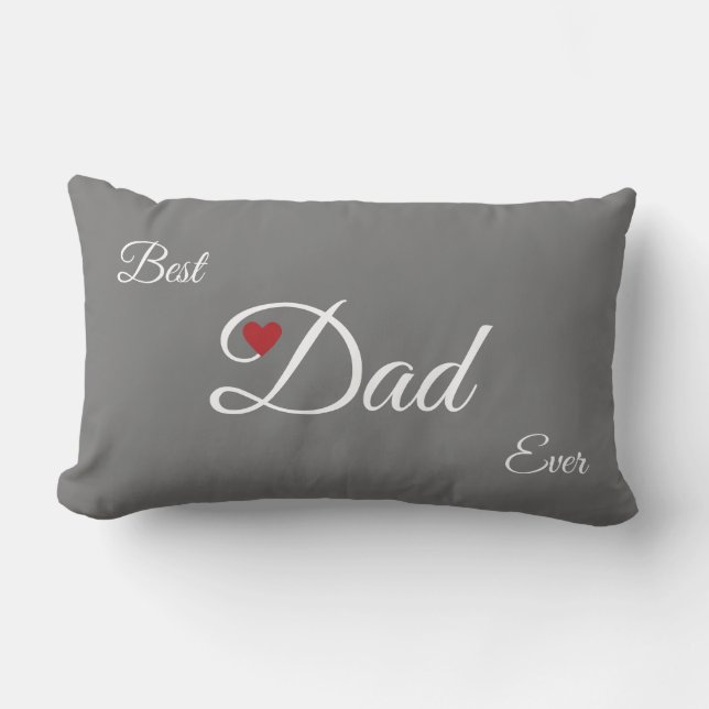 Moderne Beste Hart Papa op Grijs Kussen (Voorkant)