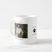 Moderne Beste Hond Mama Ooit Foto Paw Print Koffiemok (Voorkant links)