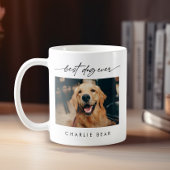 Moderne Beste Hond Ooit Foto Handgeschreven Script Koffiemok