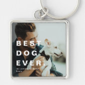 Moderne Beste Hond Ooit Foto Keepsake Sleutelhanger (Voorkant)