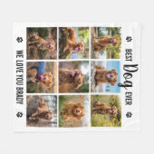 Moderne beste hond ooit White Photo Collage Fleece Deken (Voorkant (Horizontaal))