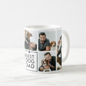 Moderne Beste Hond Papa 7-Foto Collage Koffiemok (Voorkant rechts)
