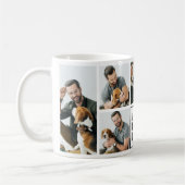 Moderne Beste Hond Papa 7-Foto Collage Koffiemok (Links)