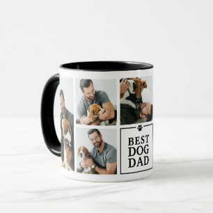 Moderne Beste Hond Papa 7-Foto Collage Mok