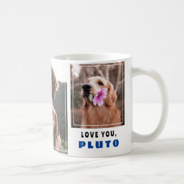 Moderne Beste Hond Papa Doggie Naam 2 Fotocollage Koffiemok