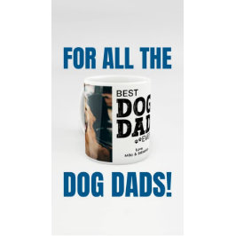 Moderne beste hond papa ooit aangepaste foto hond  tweekleurige koffiemok