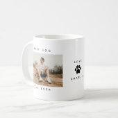 Moderne Beste Hond Papa Ooit Foto Paw Print Koffiemok (Voorkant links)