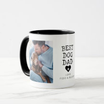 Moderne "Beste Hond Papa" Poot In Hart 2-Foto
