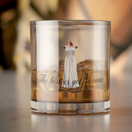 Moderne 'Beste is nog komen' Bruids Toasting Whisky Glas