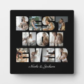 Moderne beste mam ooit 11 foto's collage zwart fotoplaat (Voorkant)