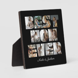 Moderne beste mam ooit 11 foto's collage zwart fotoplaat