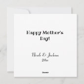 Moderne beste mam ooit 3 foto's collage zwart feestdagenkaart (Achterkant)