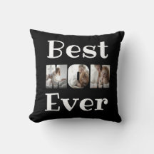 Moderne beste mam ooit 3 foto's collage zwart