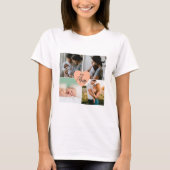 Moderne beste mam ooit 4 foto t-shirt (Voorkant)