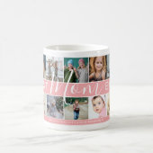 Moderne beste mam ooit foto-collage en naam/namen koffiemok (Center)