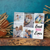 Moderne beste mam ooit foto-rastercadeau fotoplaat (Zijkant)