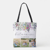 Moderne beste mam ooit foto tote bag (Achterkant)