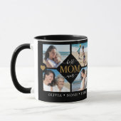 Moderne Beste Mam Ooit Fotocollage Namen Zwart Mok (Links)
