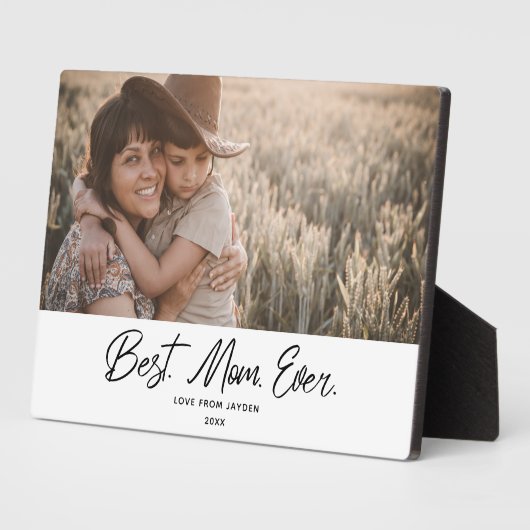 Moderne beste mam ooit Single Photo Plaque Fotoplaat (Zijkant)