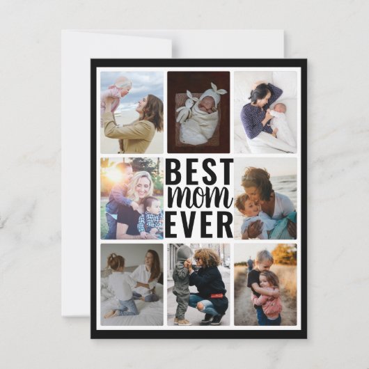 Moderne beste mam ooit zwart-wit foto collage (Voorkant)