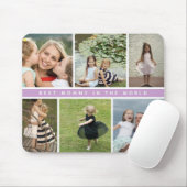 Moderne Beste Mama Fotocollage Paarse Muismat (Met muis)