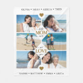 Moderne beste mama ooit fotocollage fleece deken (Voorkant)