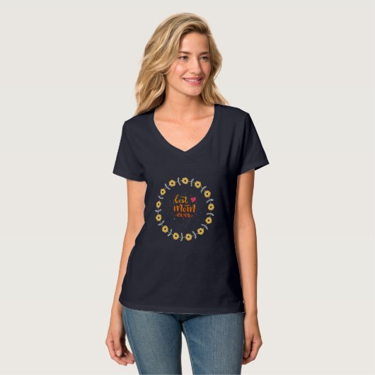 Moderne beste mama ooit Happy Moederdag T-shirt (Voorkant volledig)
