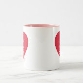 Moderne beste mama ooit hartnaam | bewerkbare kleu tweekleurige koffiemok (Center)