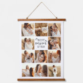 Moderne Beste Mama Ooit Instagram Fotocollage Hangend Wandkleed (Voorkant)