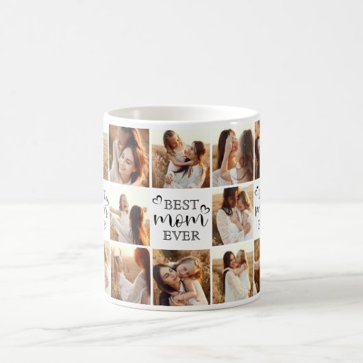 Moderne Beste Mama Ooit Multi Photo Collage Keepsa Koffiemok (Center)