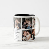 Moderne beste man ooit 9-foto tweekleurige koffiemok (Voorkant rechts)