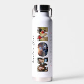 Moderne Beste Moeder 3 Fotocollage Hilarische brie Waterfles (Voorkant)