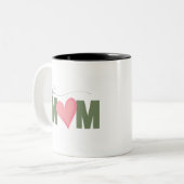 Moderne beste moeder Moederdag Tweekleurige Koffiemok (Voorkant links)