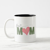 Moderne beste moeder Moederdag Tweekleurige Koffiemok (Links)