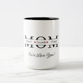 Moderne beste moeder ooit gepersonaliseerde koffie tweekleurige koffiemok (Center)